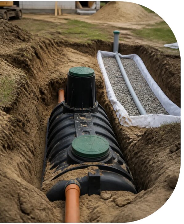 Монтаж септика без откачки для частного дома в Кисловодске