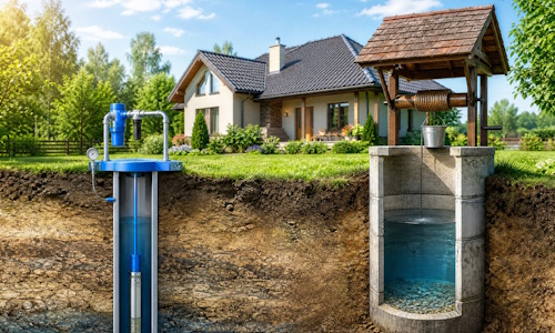 Автономное водоснабжение загородного дома Кисловодск: скважина или колодец 
